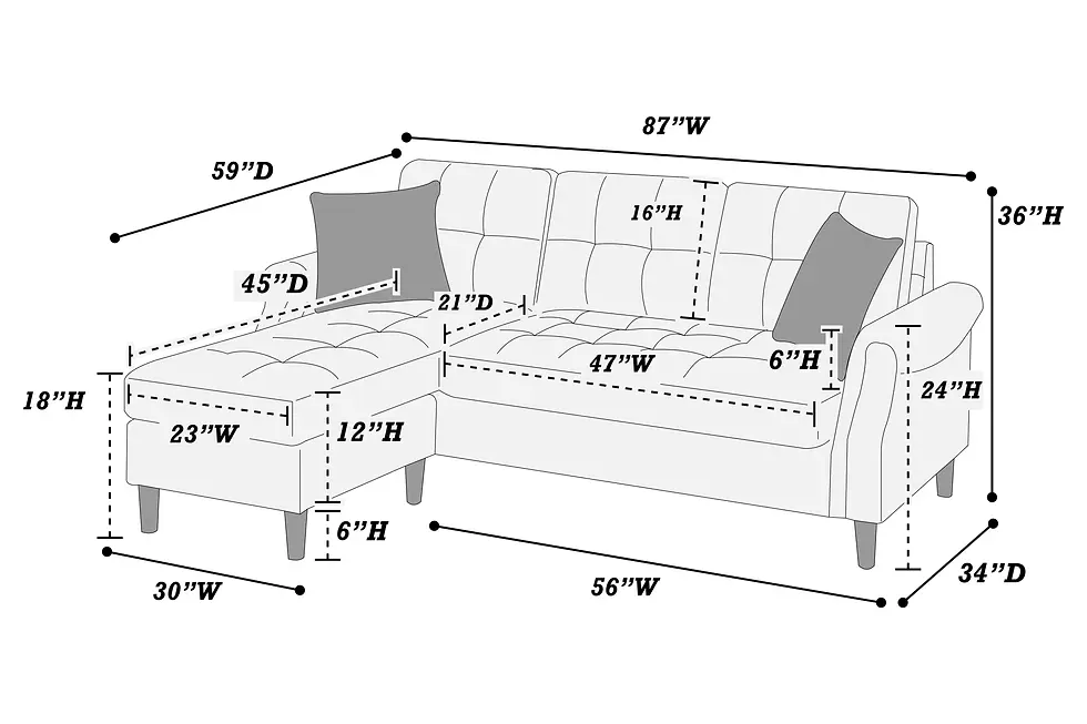 Thumbnail: SOFA CHAISE - REVERSIBLE