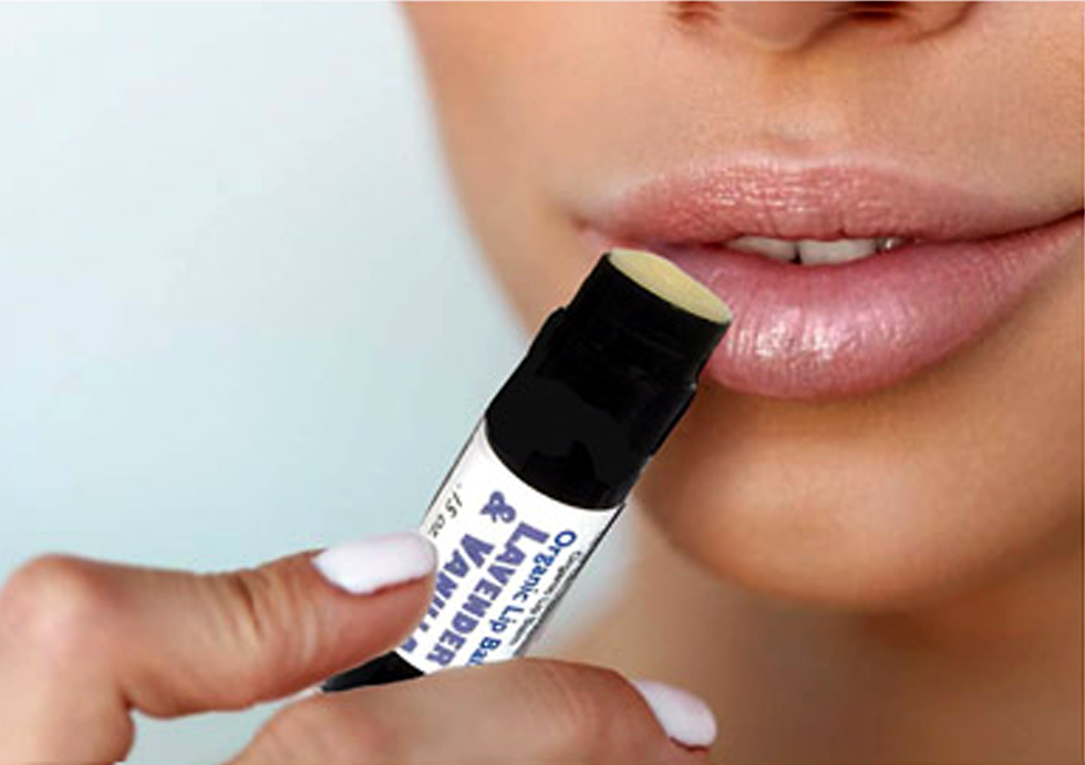 Close-up view of natural lip balm ingredients in small bowls