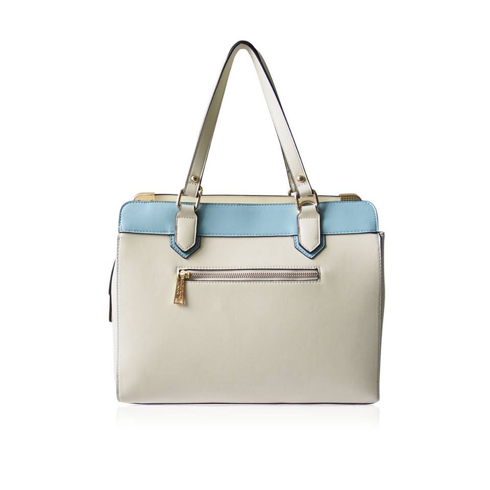 Thumbnail: Vintage Designer Two Tone Faux Leather Handbag