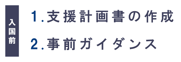入国前の支援内容