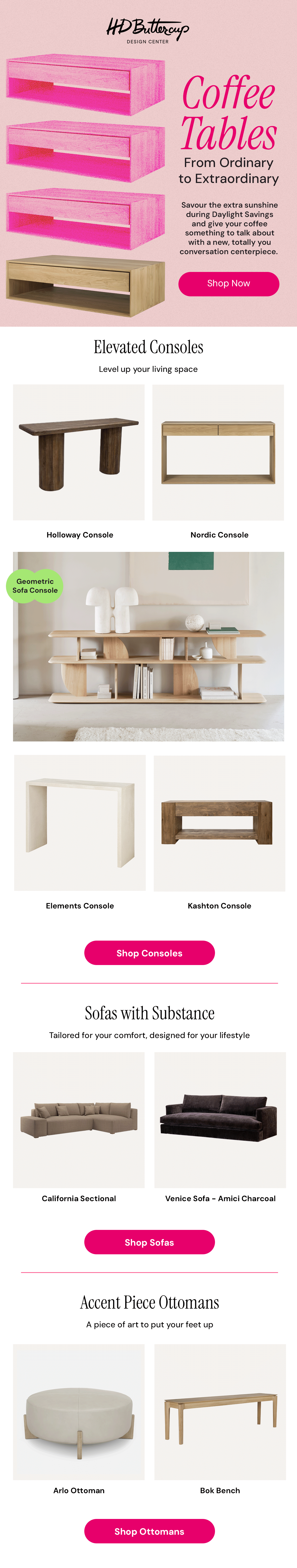 HD Buttercup Coffee Table Email