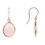 Thumbnail: Rose Quartz Rosegold Petite Drop Earrings.