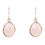 Thumbnail: Rose Quartz Rosegold Petite Drop Earrings.