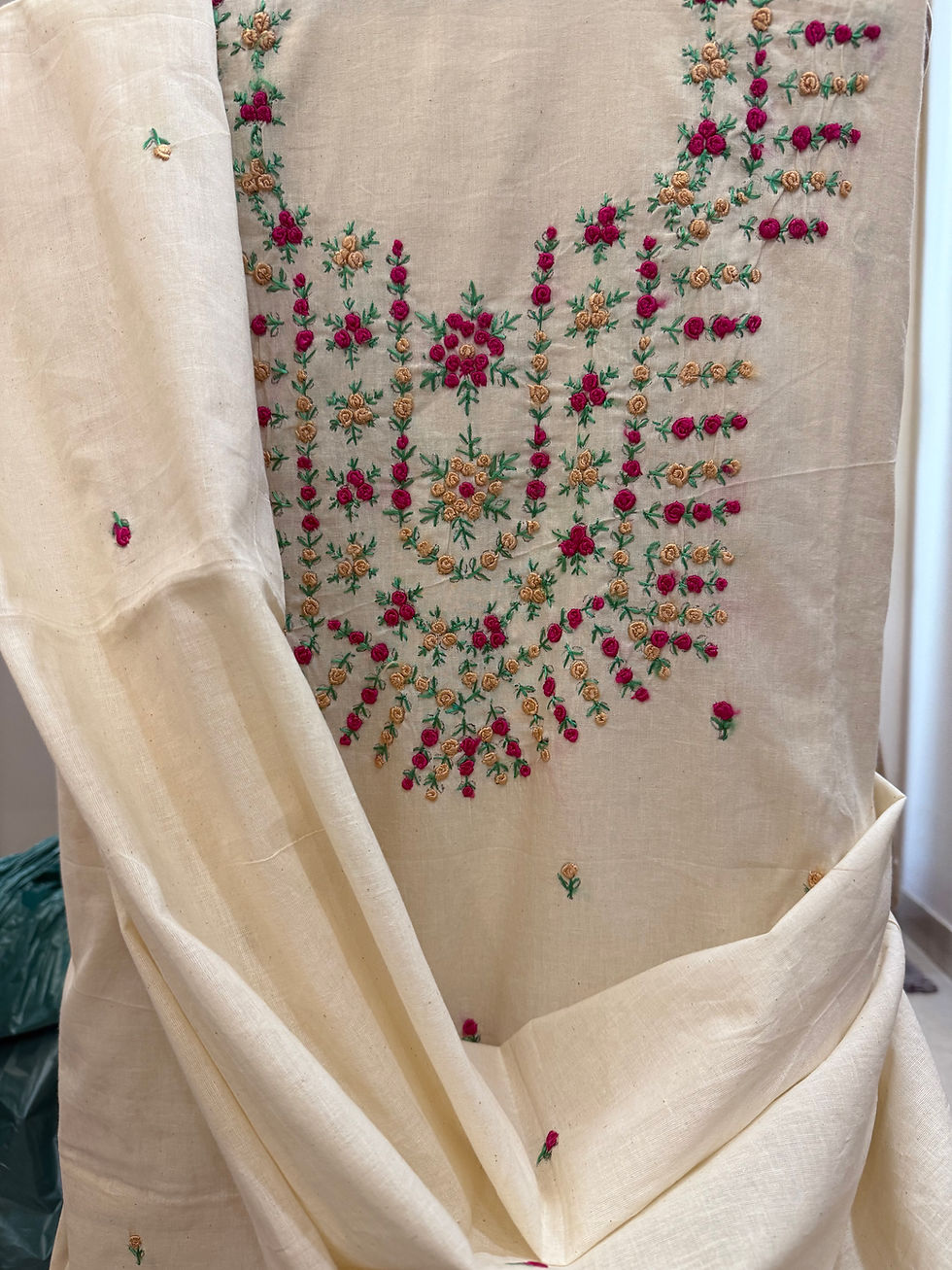 Phulkari Hand Embroidered Suit