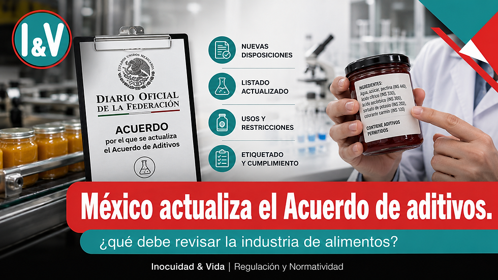 México actualiza el Acuerdo de aditivos