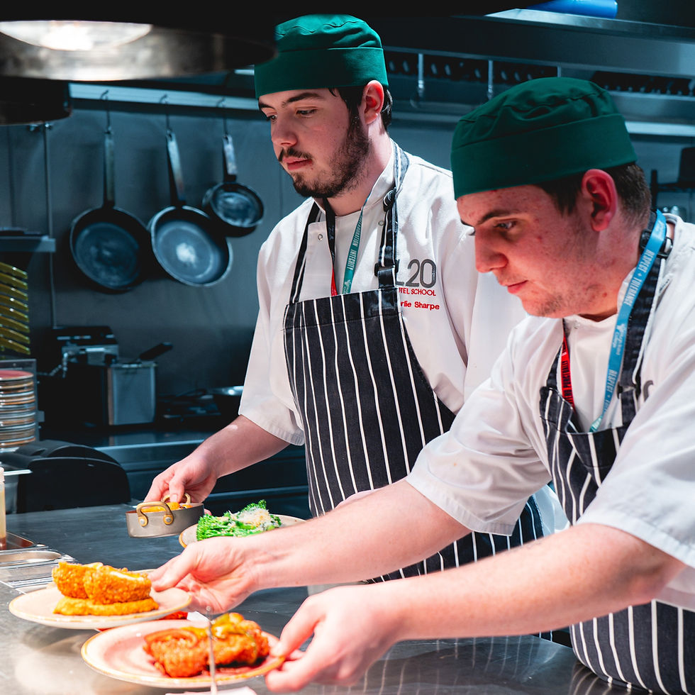 Hugh Baird's L20 students at Voyagers as part of their previous collaboration in February. Pictured is Charlie Sharpe and Alfie Kennedy (Credit: Supplied/Image was provided to The Liverpudlian with permission to share, courtesy of the Publicist on behalf of their client. We make no claim to this content).