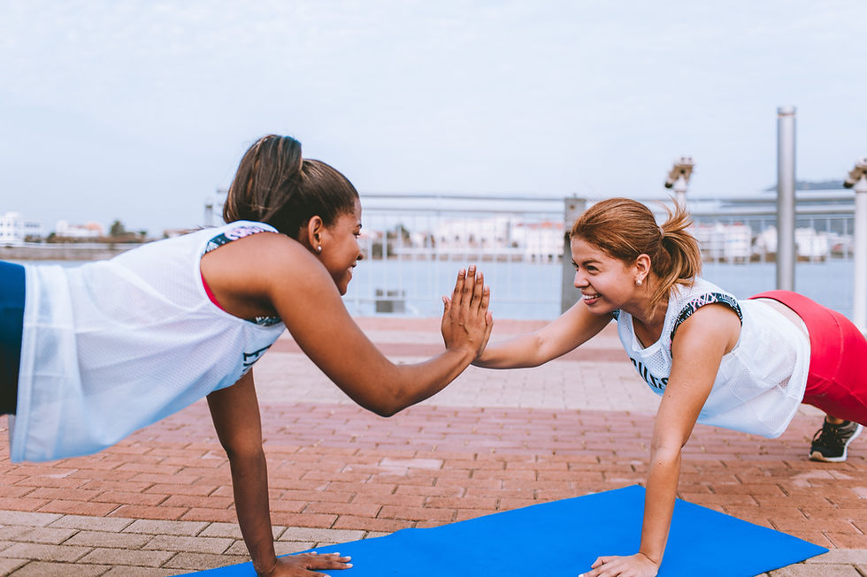 girls doing push-ups