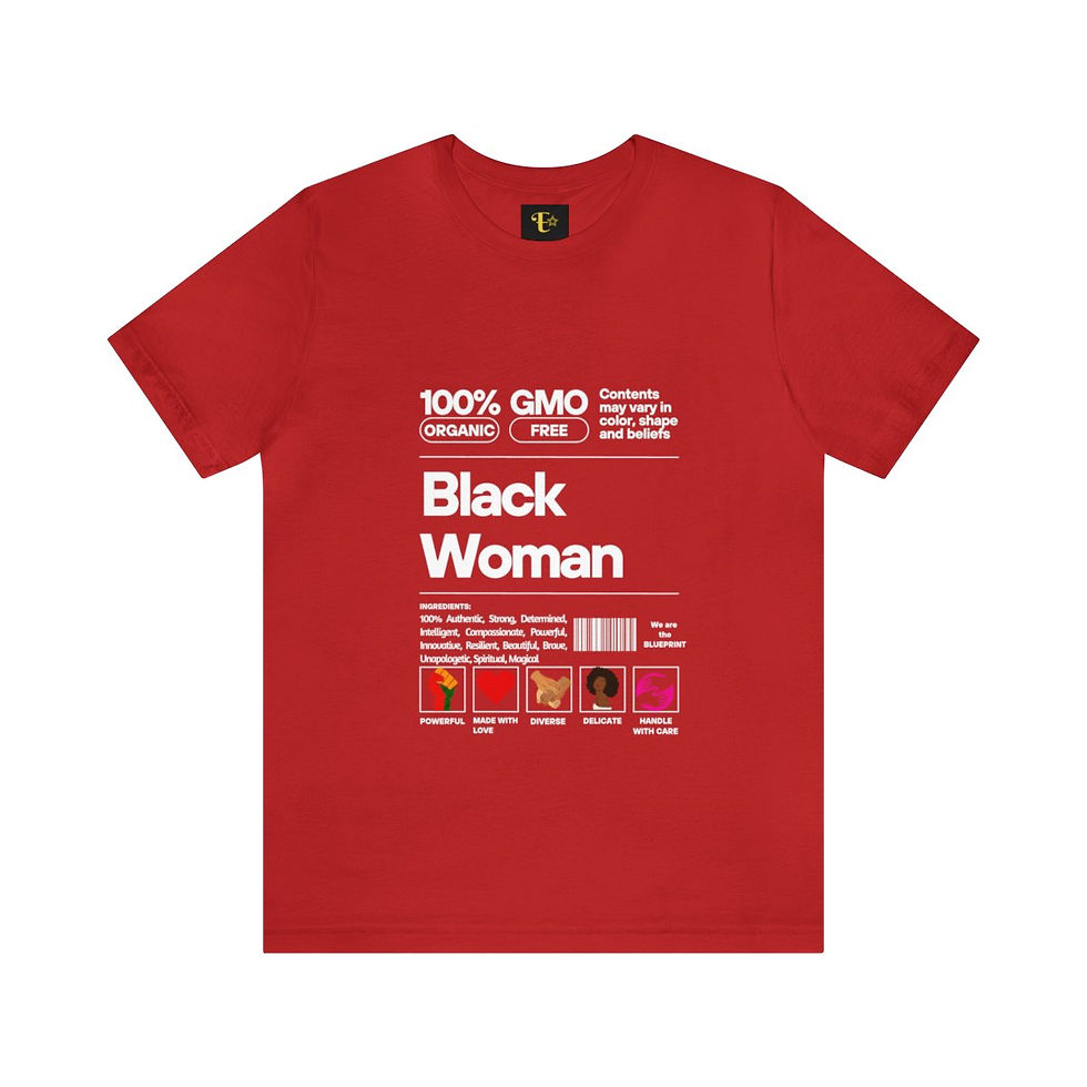 Thumbnail: Black Woman Ingredients T-Shirt *Print on front only