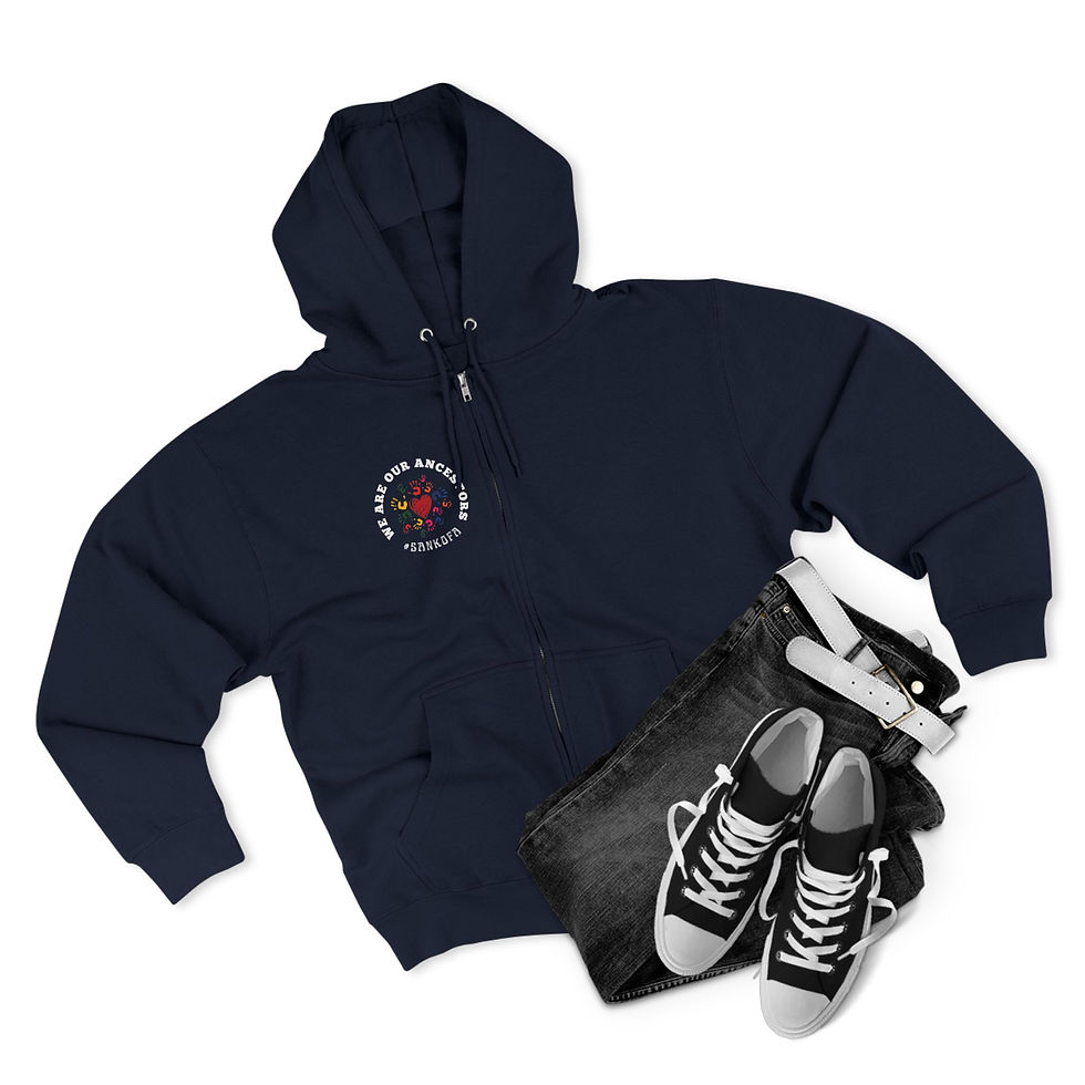 Thumbnail: Sankofa/We Are Our Ancestors Unisex Zipper Hoodie