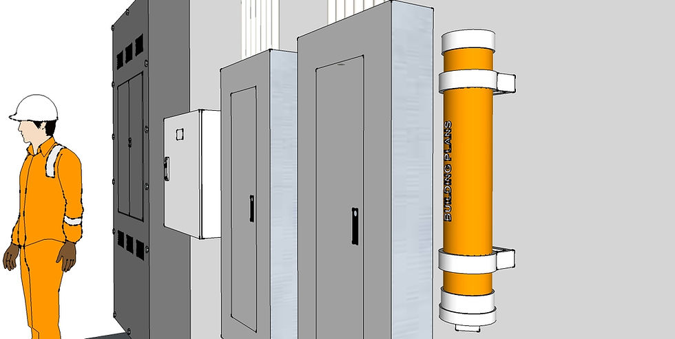 BIPS Tube in building elec. room