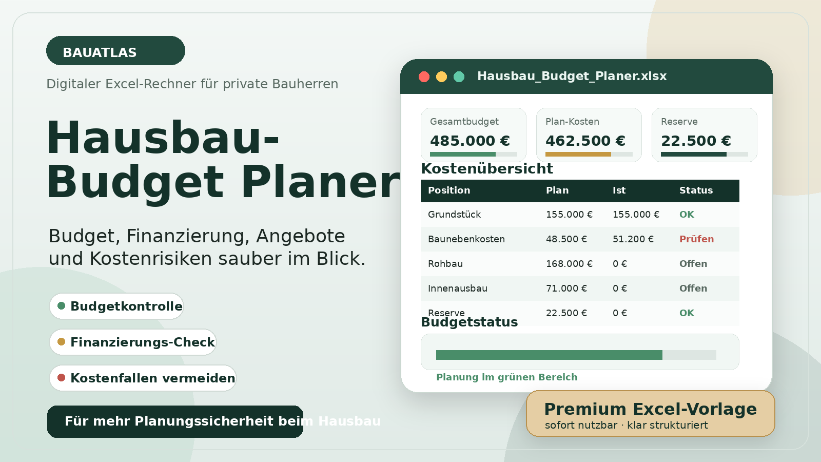 Hausbau-Budget-Planer