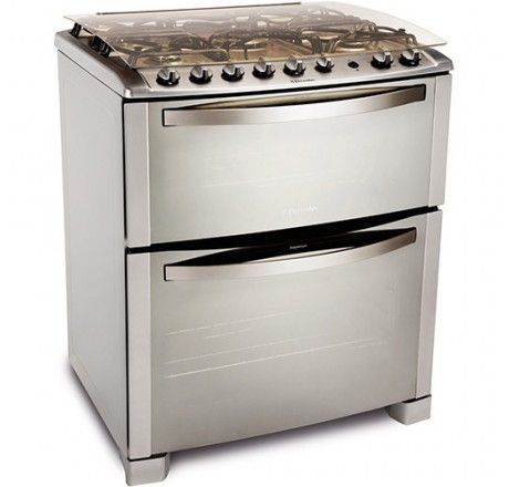 COCINA ELECTROLUX DOBLE HORNO 5 HORNALLAS 76DTX ACERO INOXIDABLE