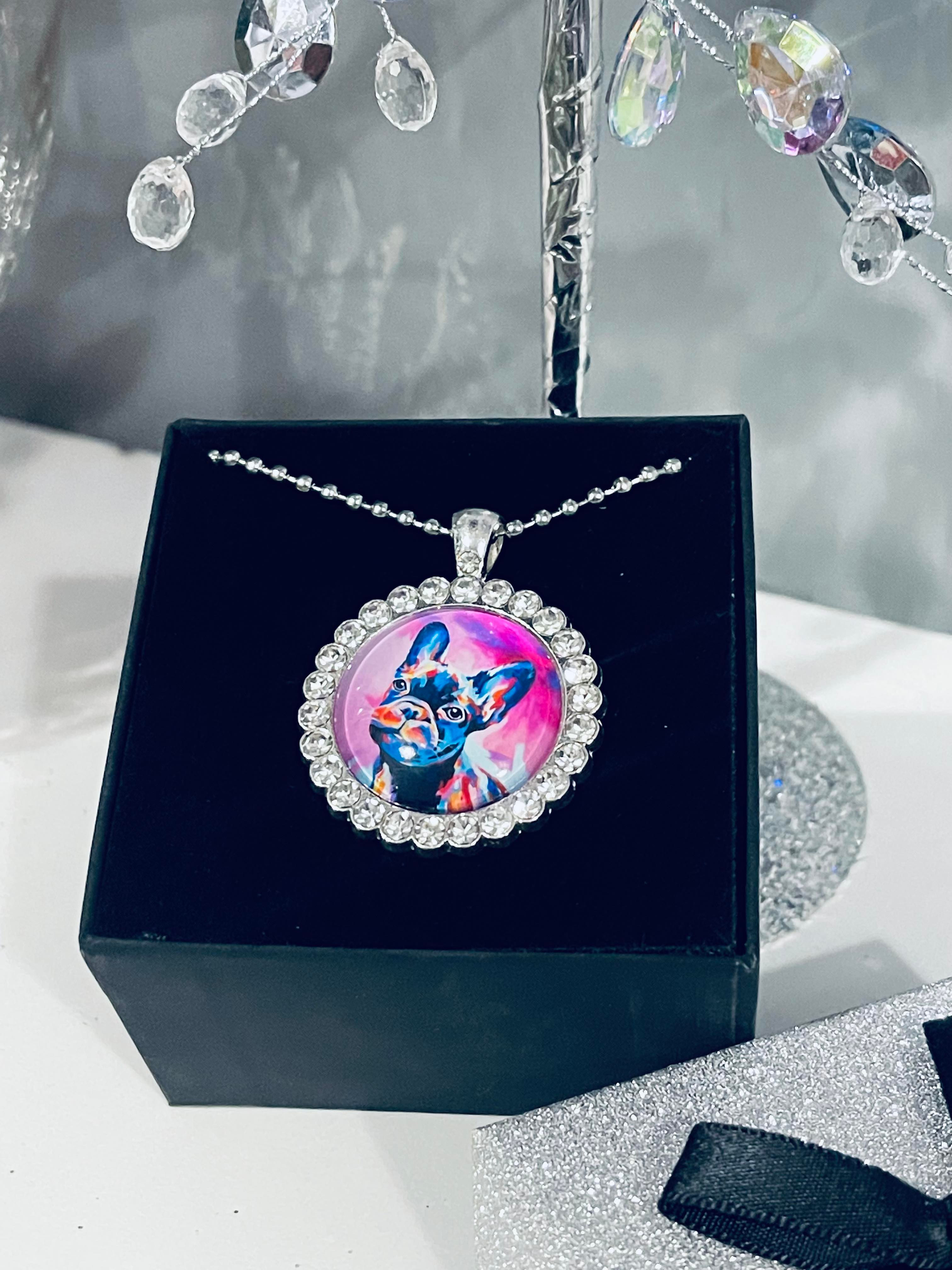 French Bulldog Crystal Necklace
