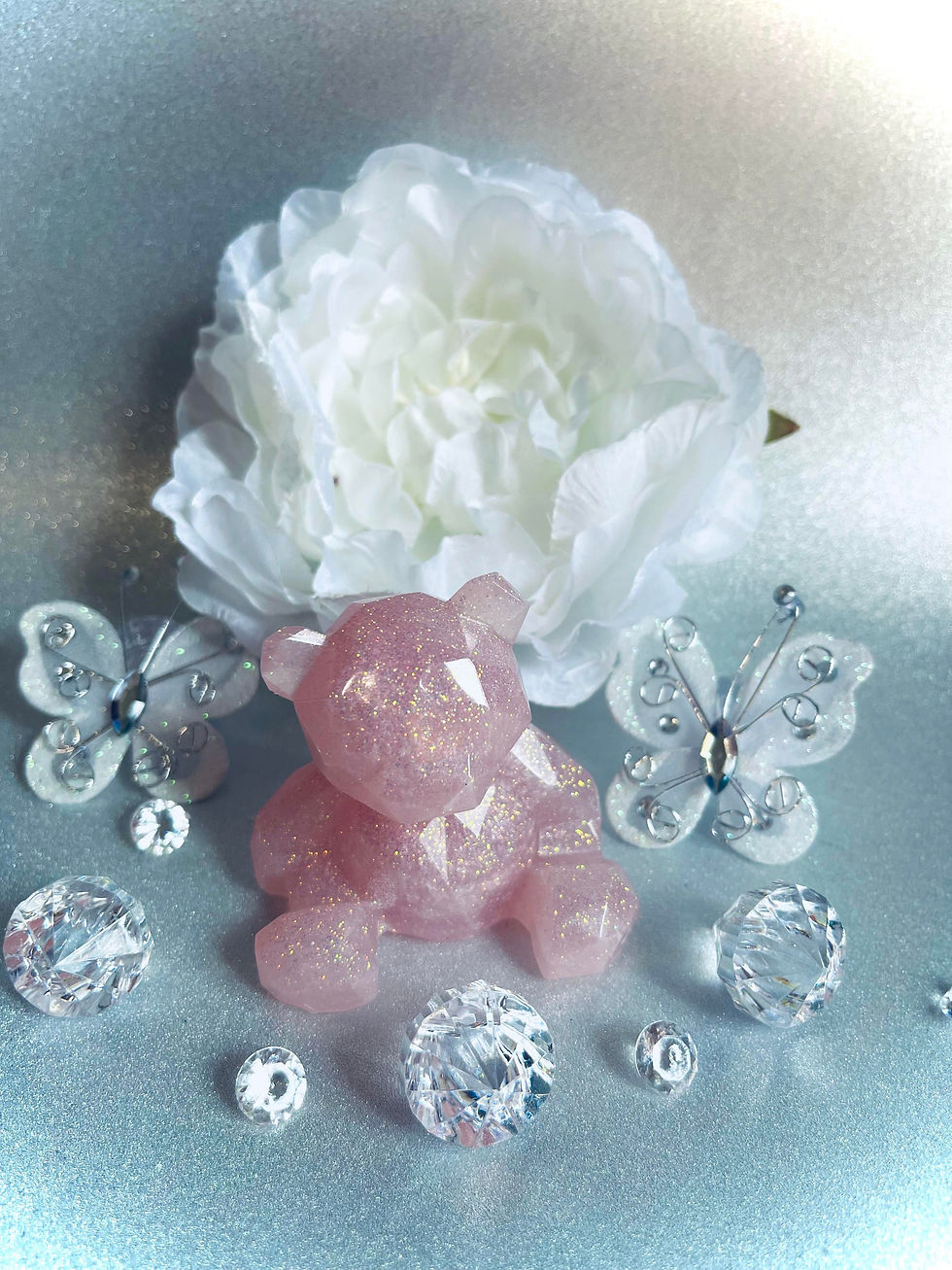 Baby Pink Glitter Treasure Bear