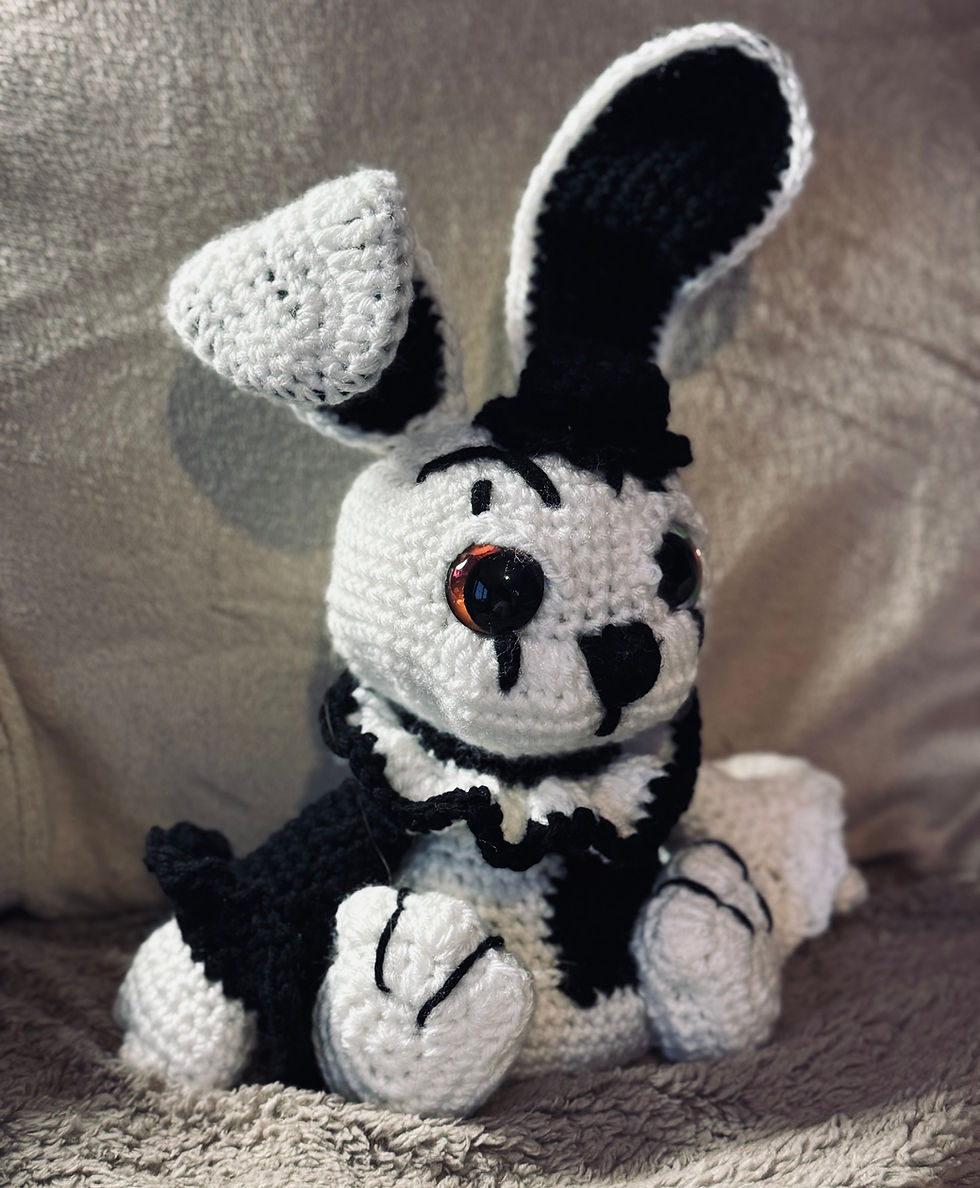Thumbnail: Hand crocheted art the bunny decor (weighted)