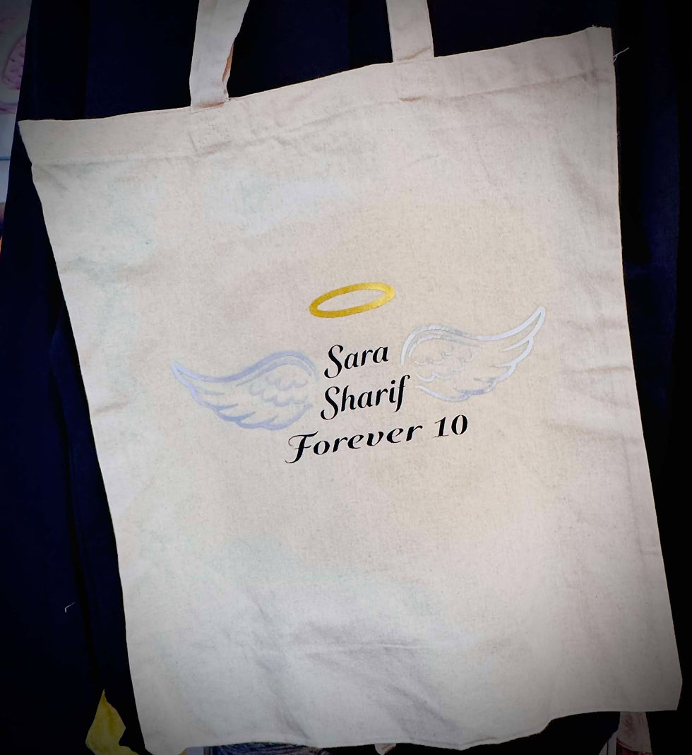 Sara Sharif Canvas Tote Bag