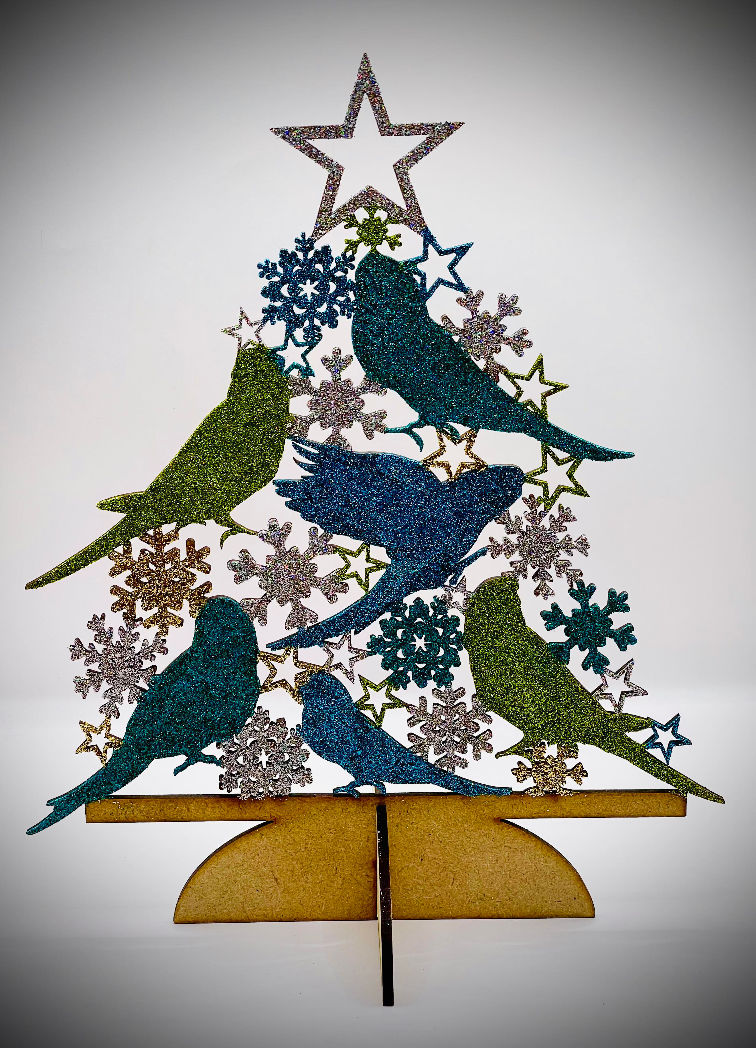 Cute Budgie Glitter Tree