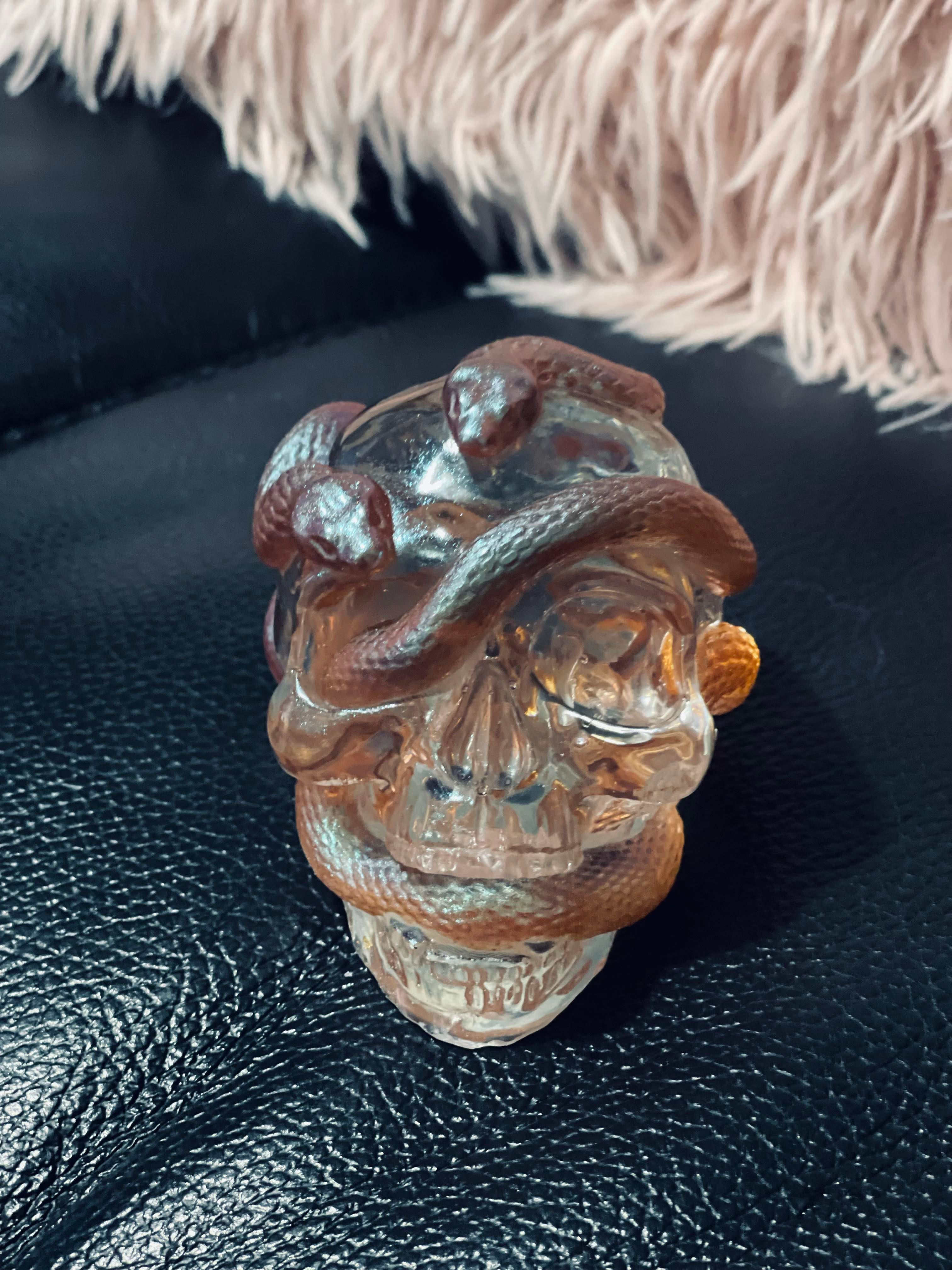 Stunning Handmade Skull with entwined snakes