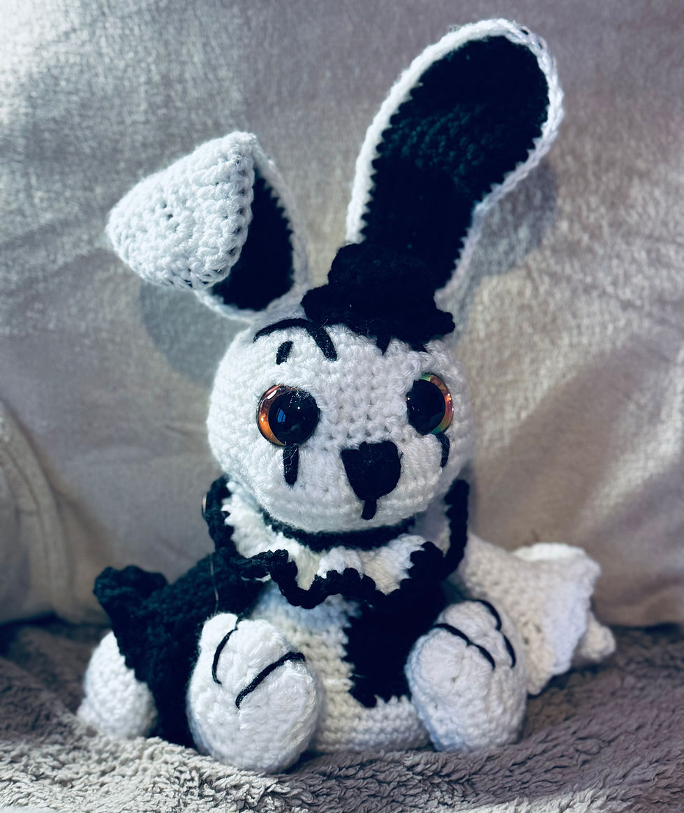 Thumbnail: Hand crocheted art the bunny decor (weighted)