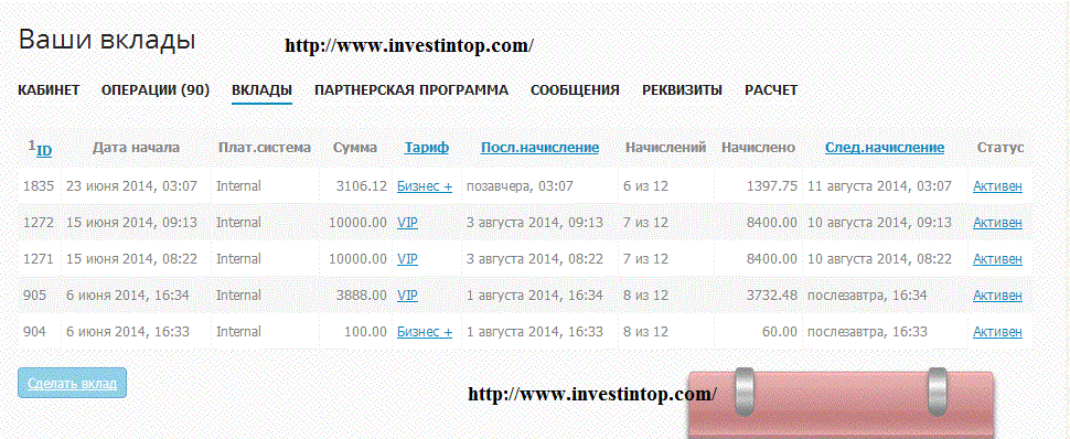 Вклад партнеров в ВИП