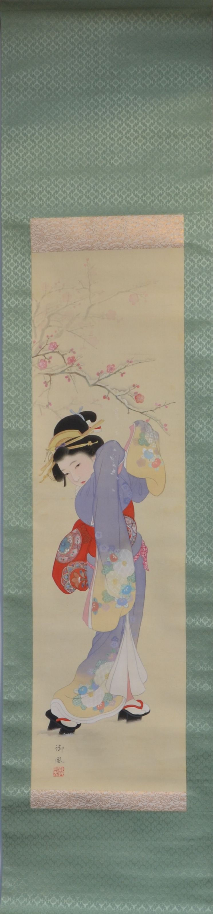 Миниатюра: Неизвестный автор "Девушка под веткой сакуры"