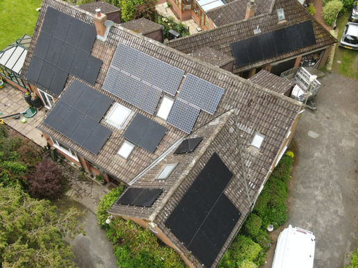 Thorpe Market, Solar installation on multiple roof aspects.