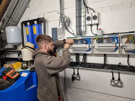 Matt installing a full electrical system