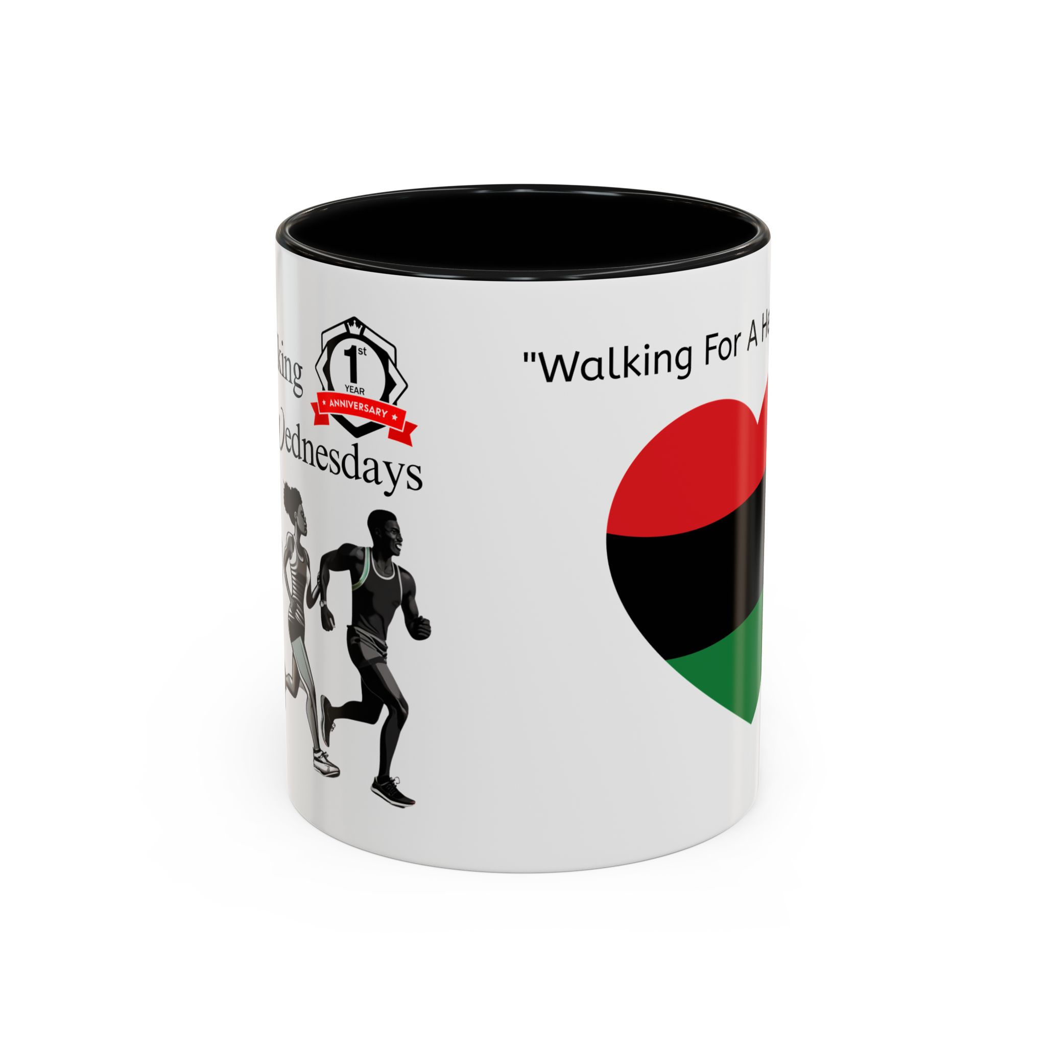 Accent Coffee Mug - Walking Wednesdays 'Walking For A Healthy Heart' Design
