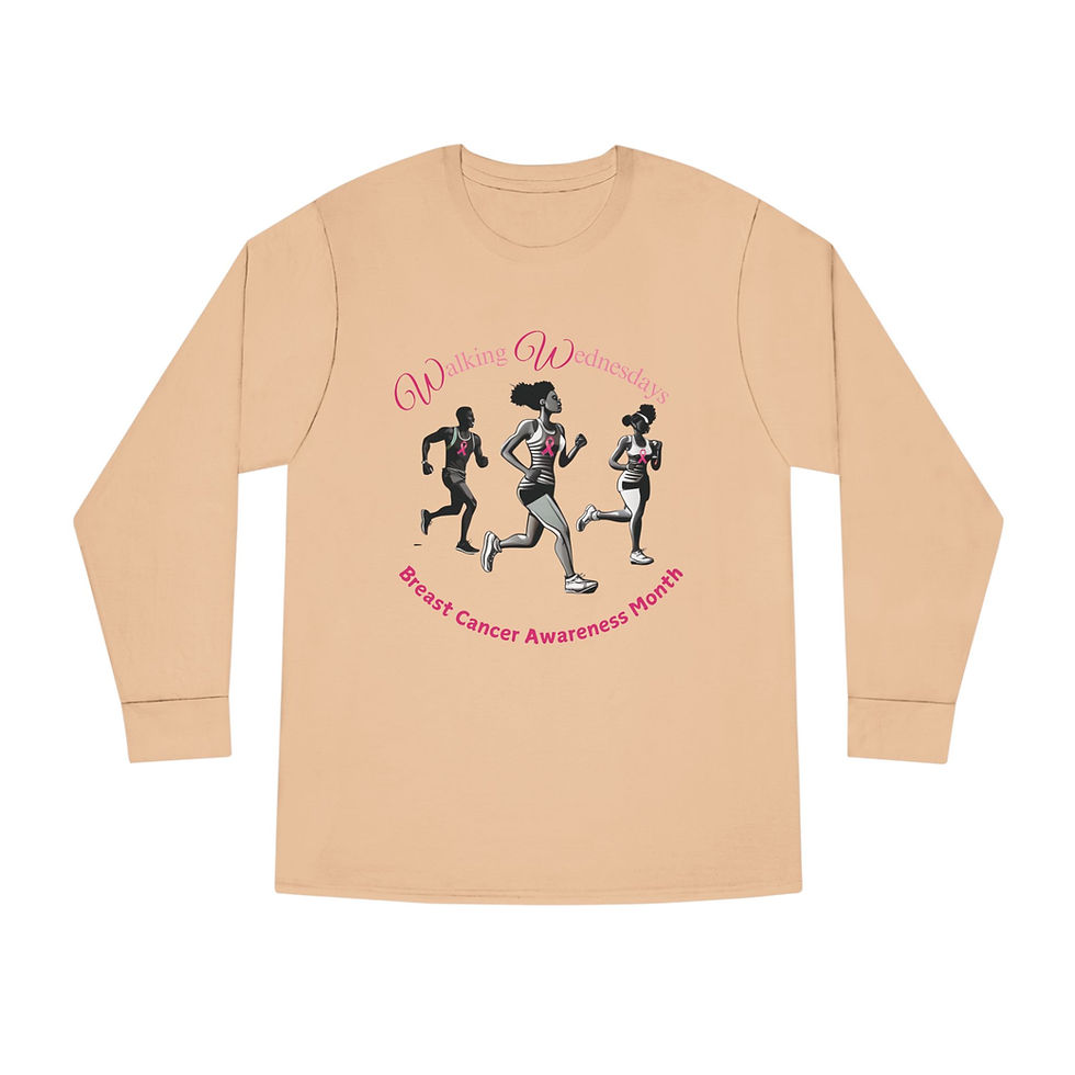 Thumbnail: Breast Cancer Awareness - Walking Wednesdays Long Sleeve Crewneck Tee
