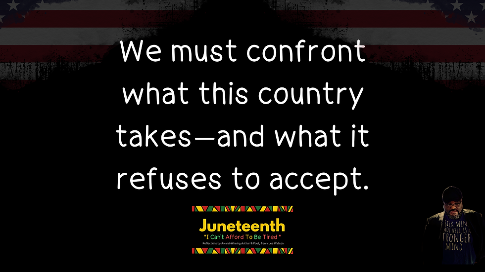 We must confront what this country takes—and what it refuses to accept.