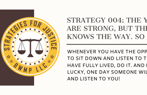 Strategy 004: The young are strong, but the old knows the way. So listen!