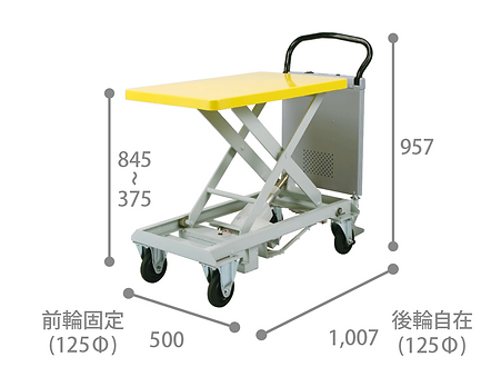 静かな電動リフト台車プレミアムダンディリニアPLM150.png