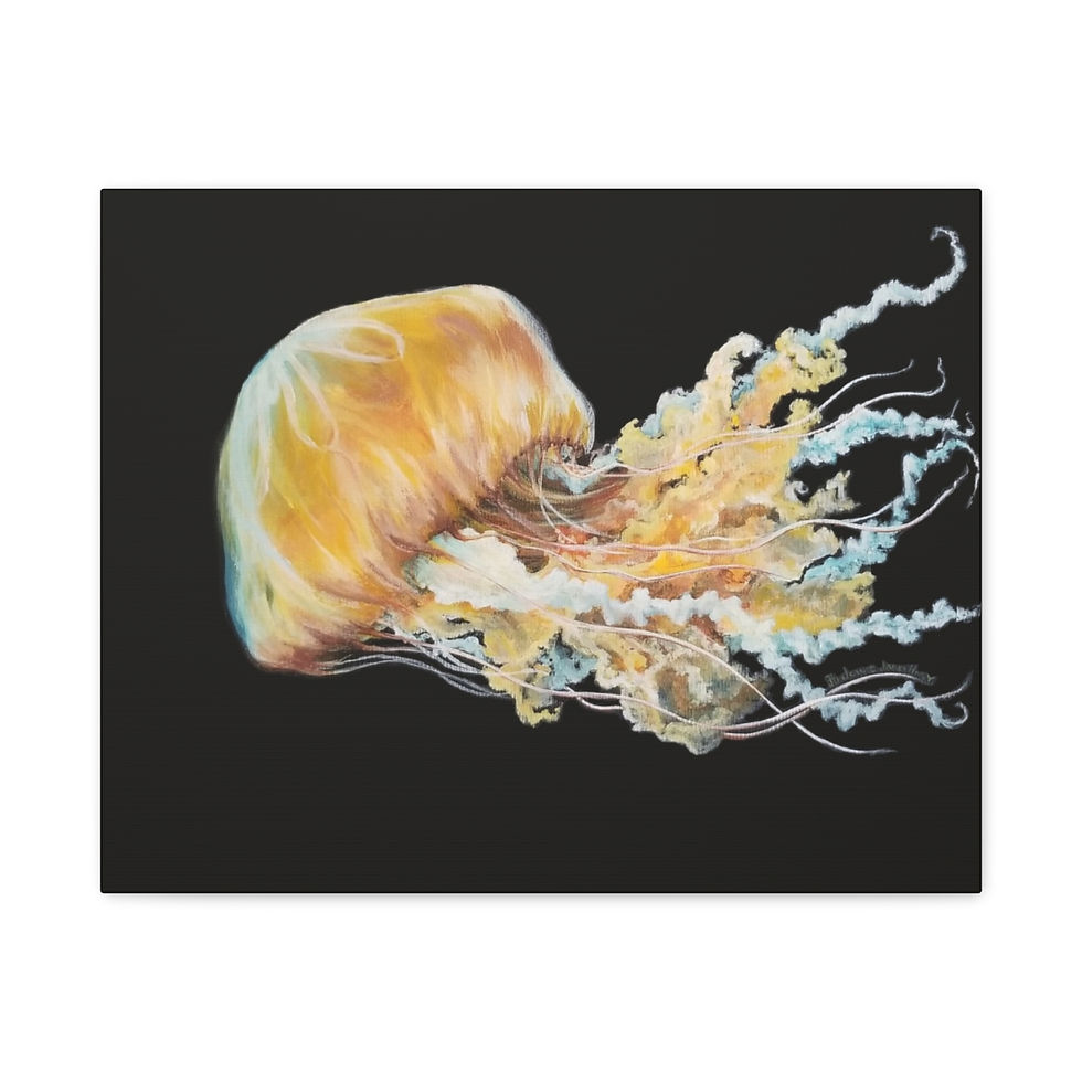 Thumbnail: "God is a Jellyfish" Matte Canvas, Stretched, 1.25"