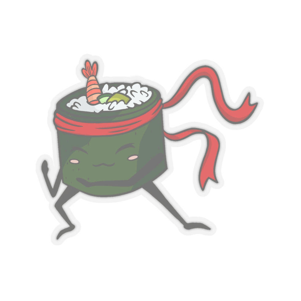 Thumbnail: Zen Sushi Warrior Kiss-Cut Stickers