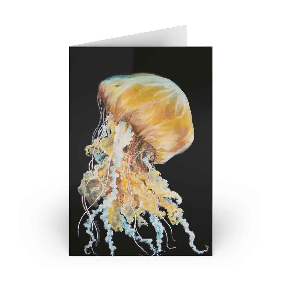 Thumbnail: "God is a Jellyfish" Greeting Cards (1 or 10-pcs)