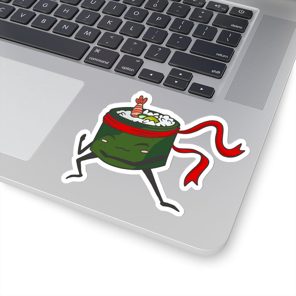 Thumbnail: Zen Sushi Warrior Kiss-Cut Stickers