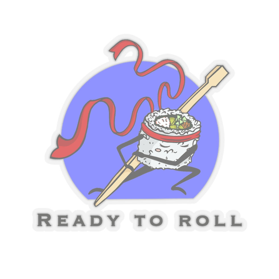 Thumbnail: Copy of Ready to Roll Chopstick Swordsushi Warrior Kiss-Cut Stickers