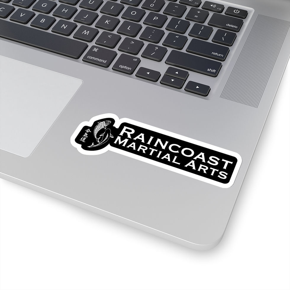 Thumbnail: Raincoast Martial Arts Horizontal Logo in White Kiss-Cut Stickers