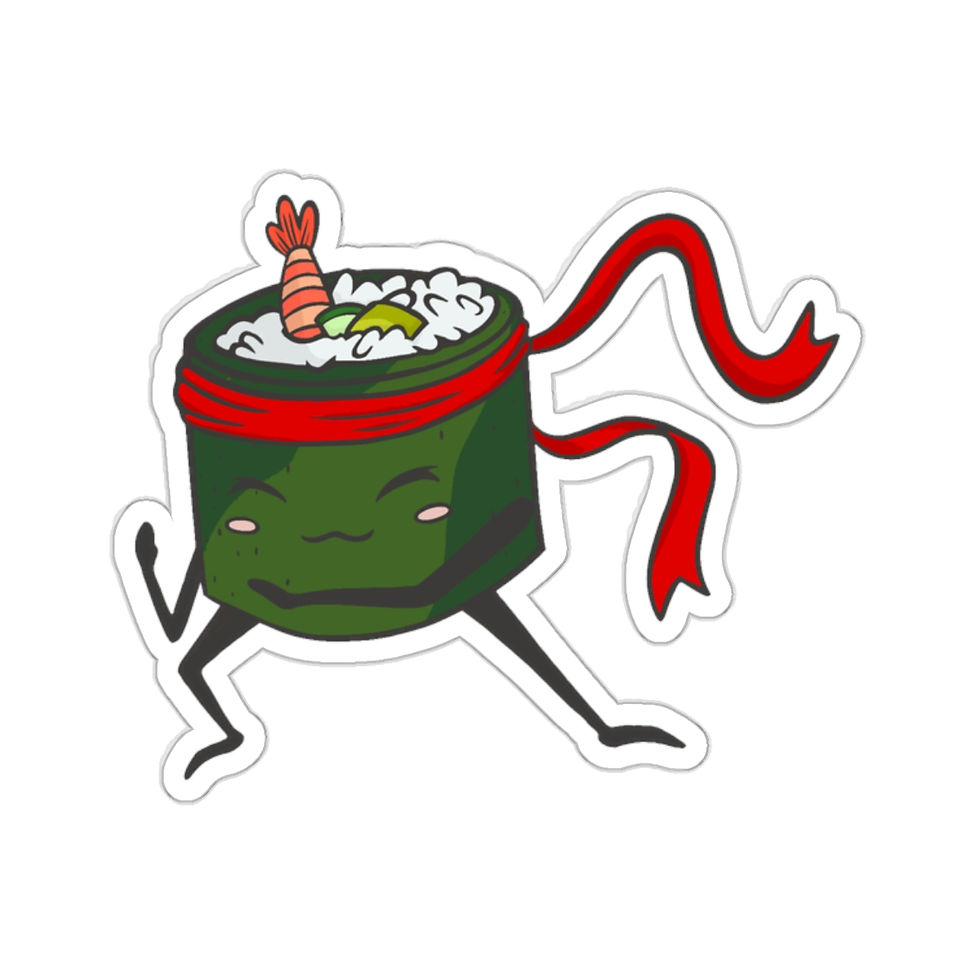 Thumbnail: Zen Sushi Warrior Kiss-Cut Stickers