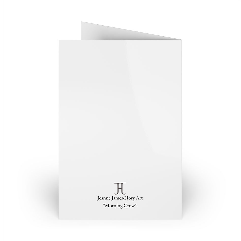 Thumbnail: "Morning Crow" Greeting Cards (1 or 10-pcs)