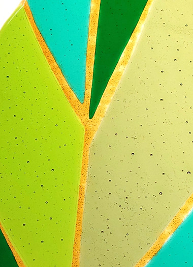 glass leaf sculpture