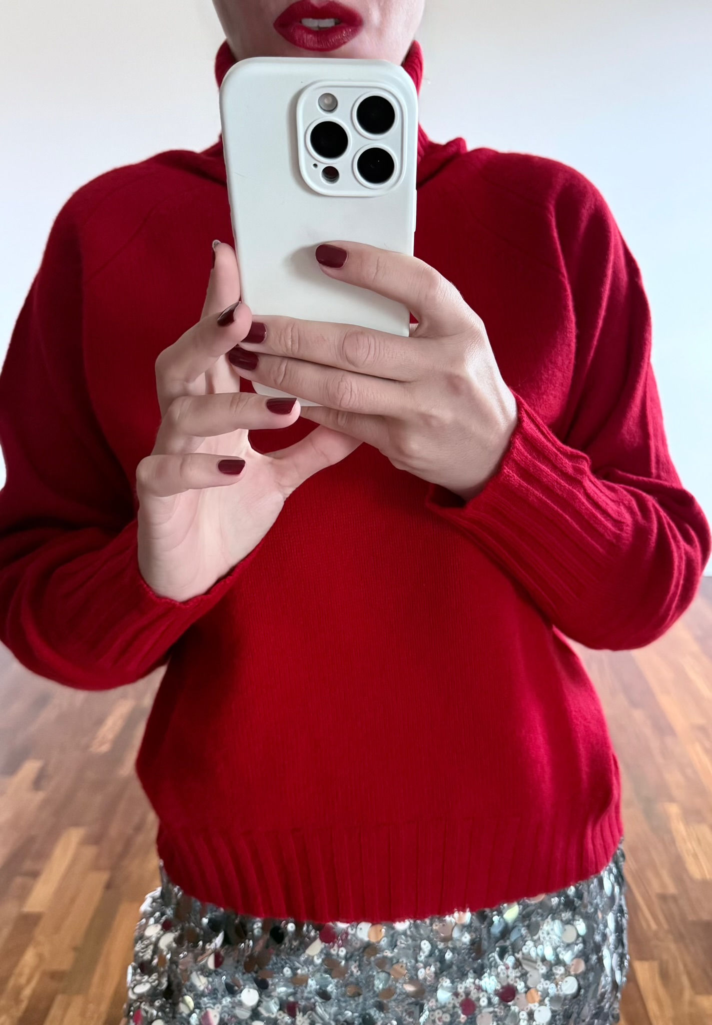 Pullover Dolvevita Rosso 100% Lana