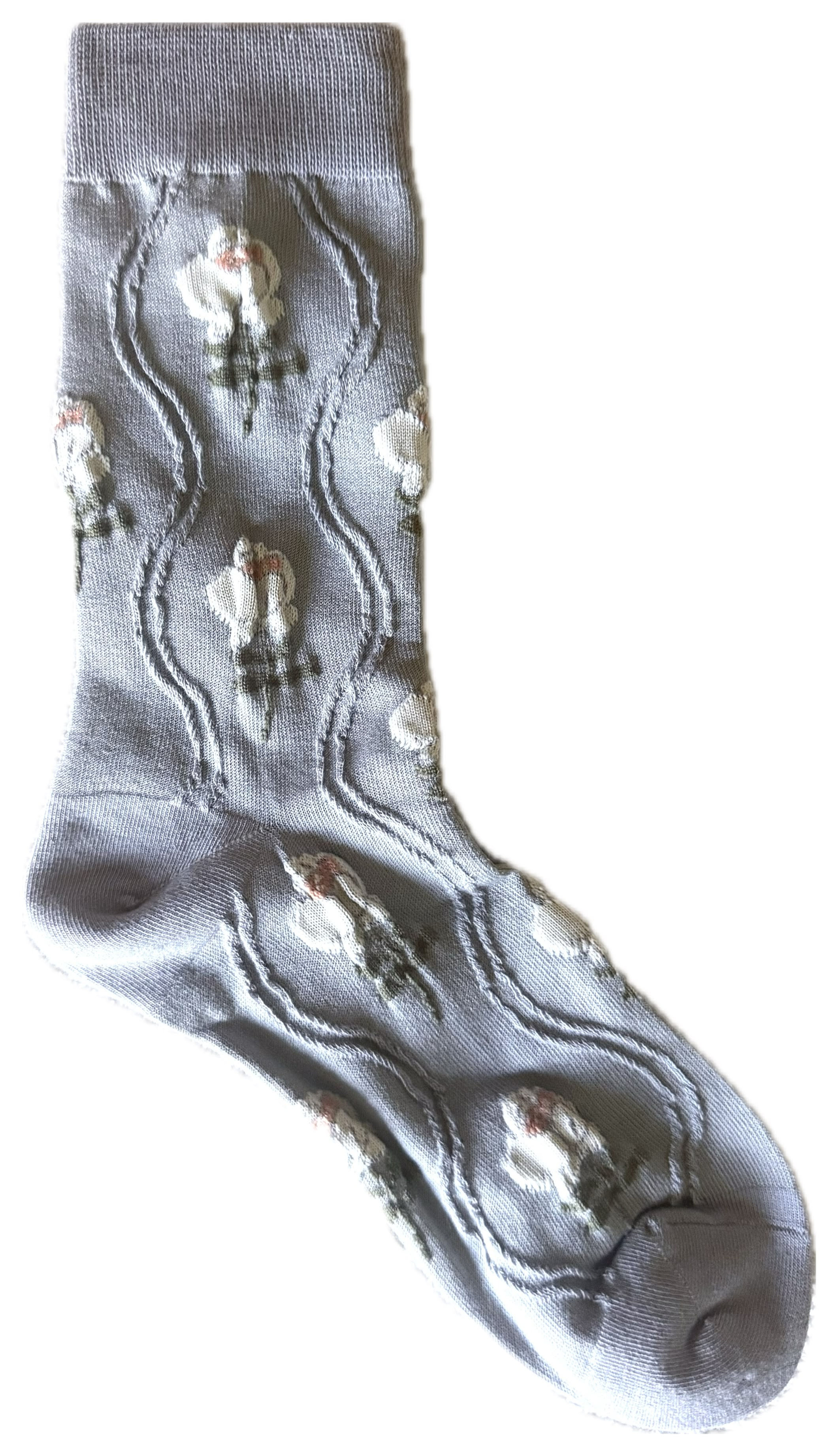 Calzini Flora toni del Grigio Polvere