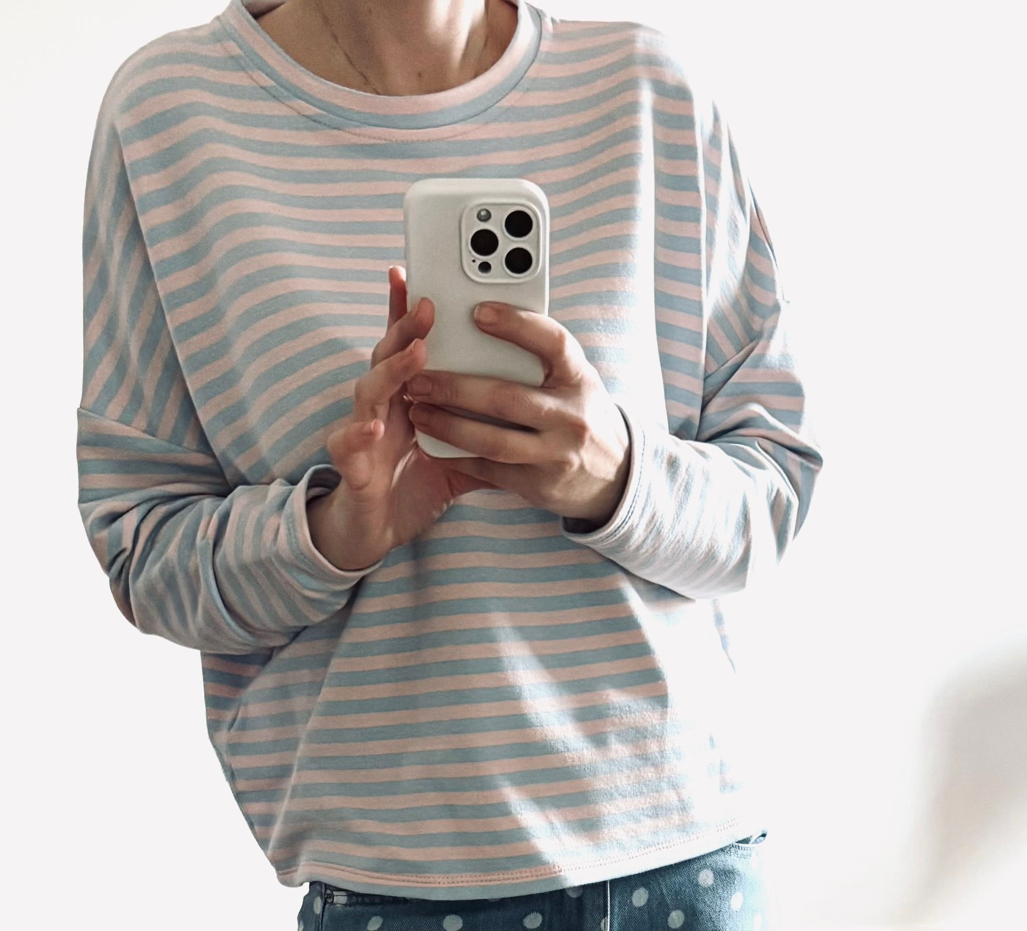 Felpina 80% cotone Garzato riga Celeste/Rosa