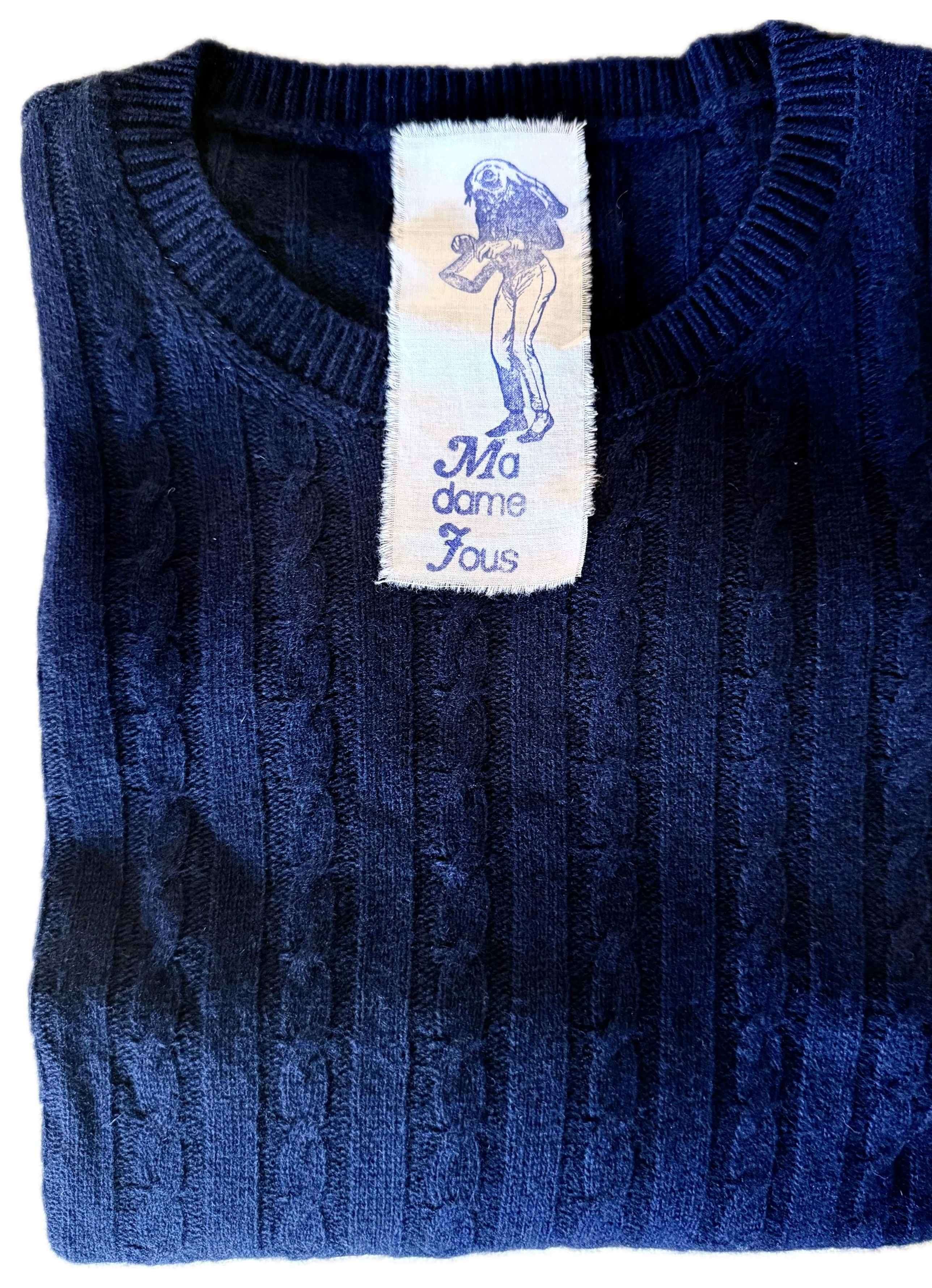 Maglioncino Trecce color Blu Navi