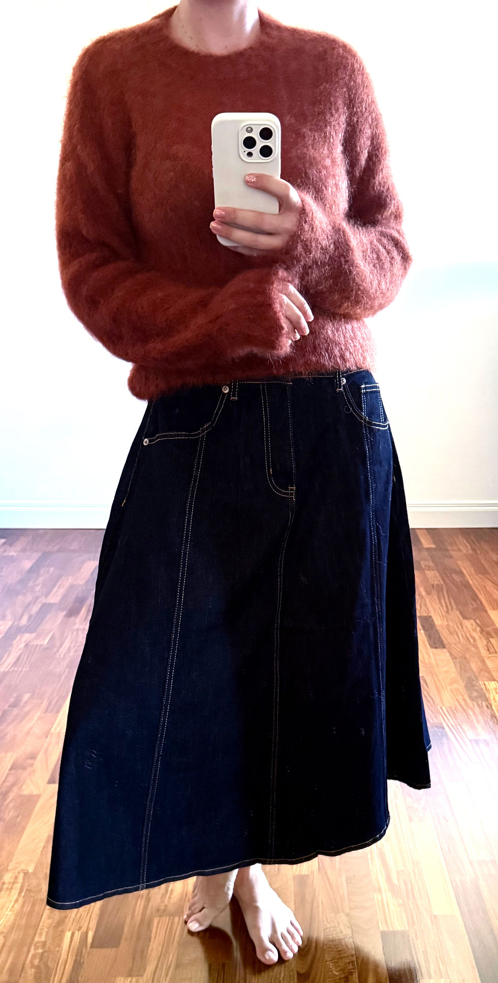 Miniatura: Pullover 81% Kid di Mohair Ruggine