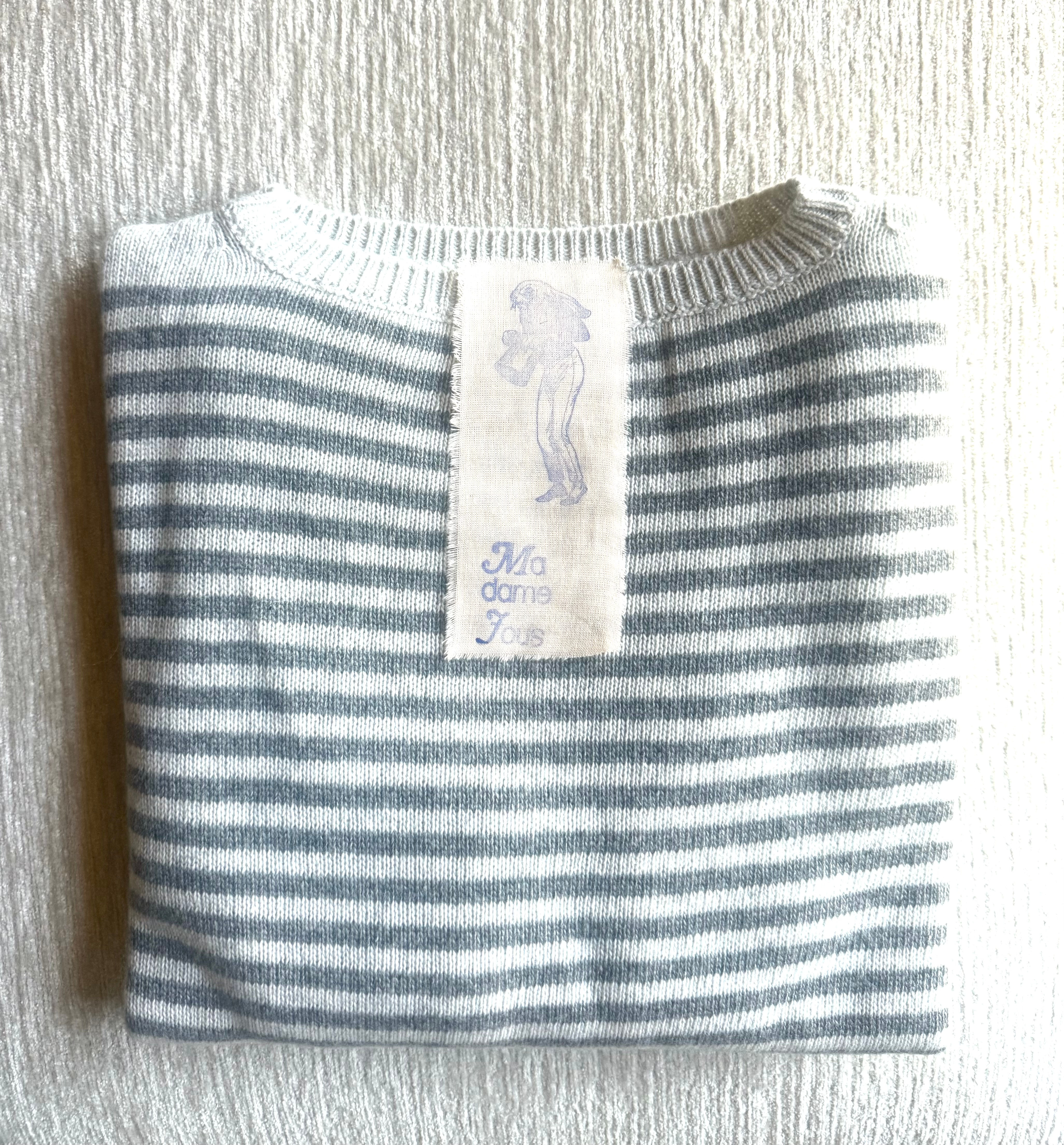 Pullover Leandro Righe Grigio Chiaro/Scuro