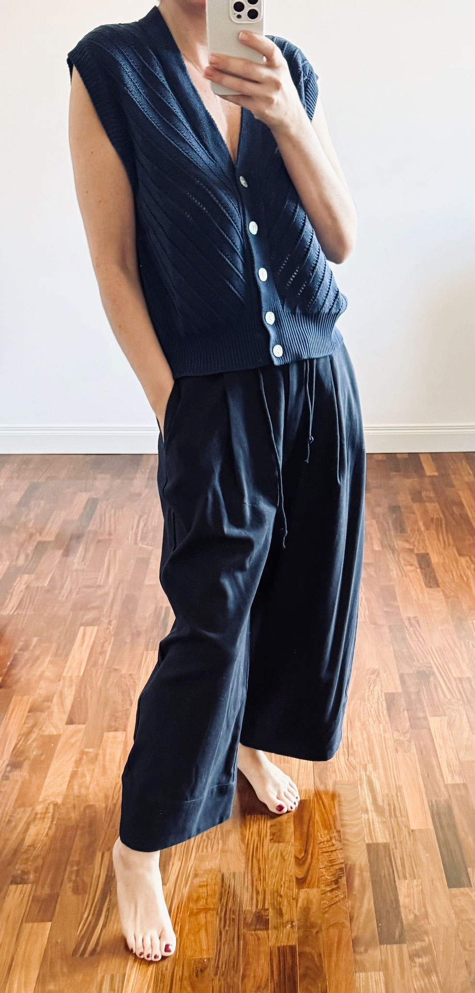 Miniatura: Pantapence Odoardo  Lino/Cotone blu Navy