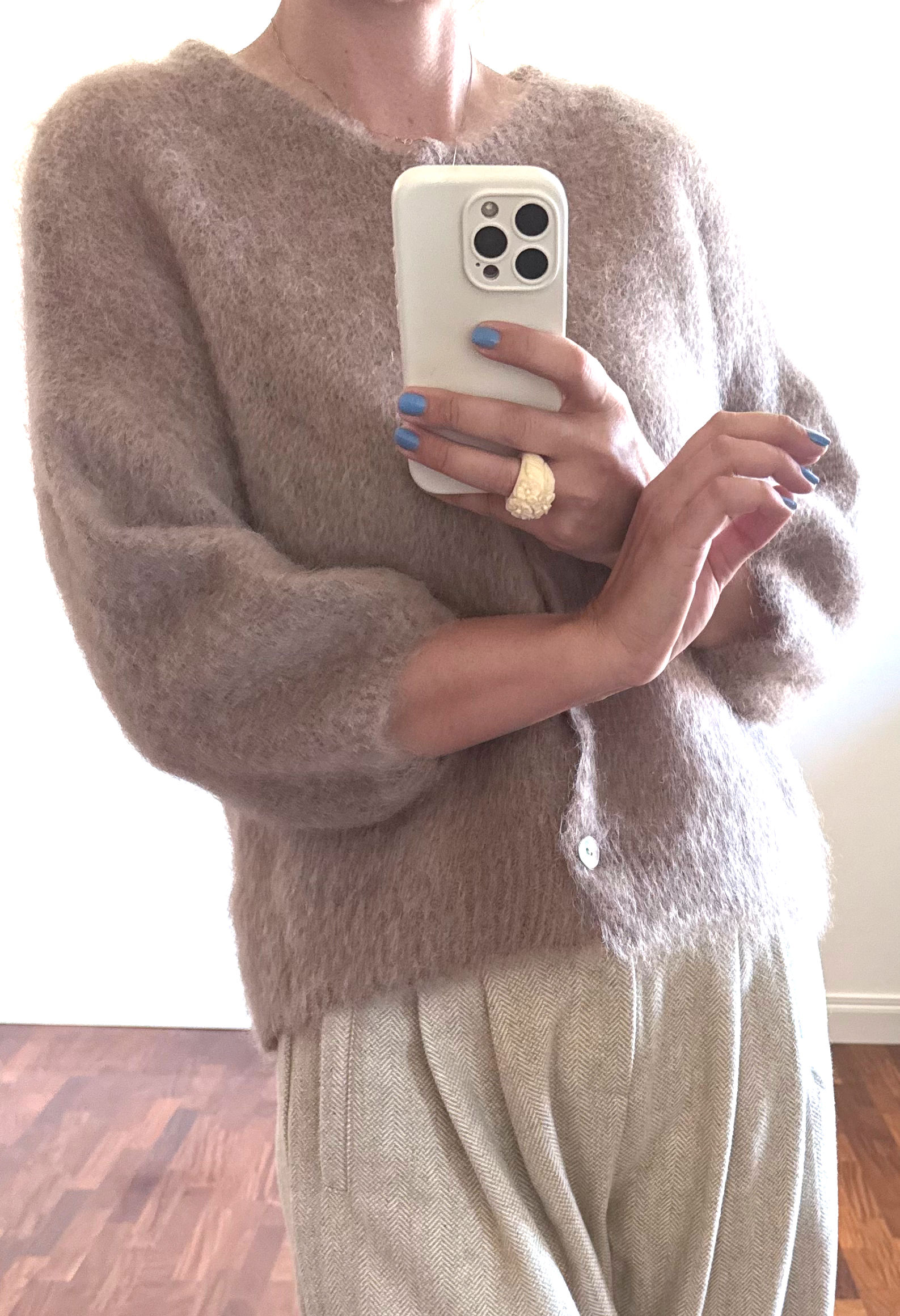 Cardigan Ludovico 80% Kid di Mohair