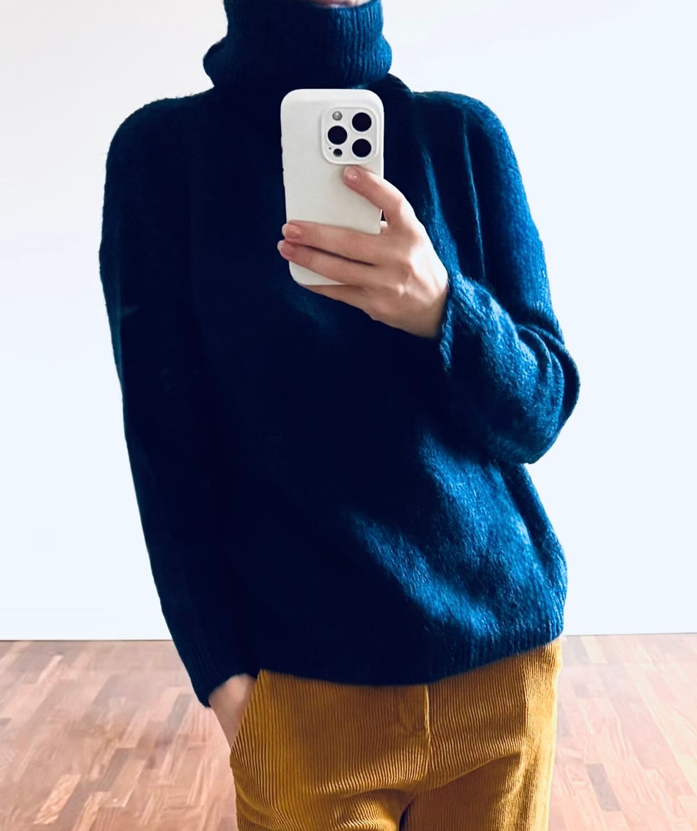 Pullover Dolcevita Nuvola Blu